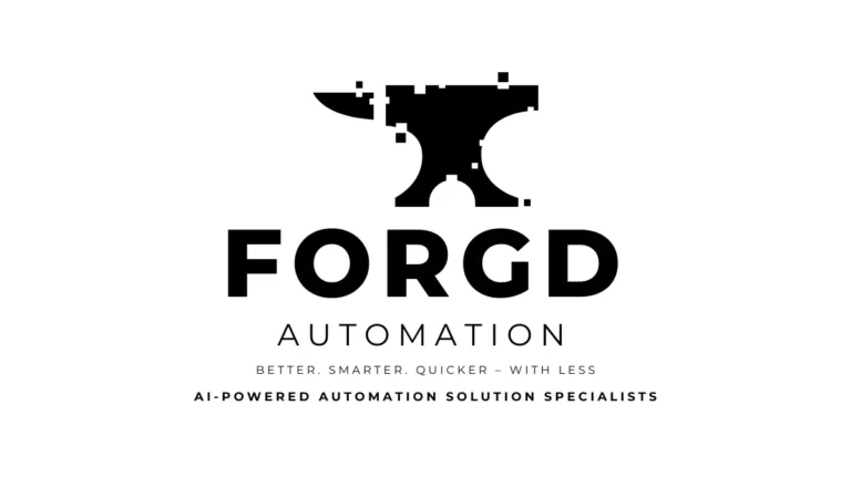 a black digital anvil ford automation logo