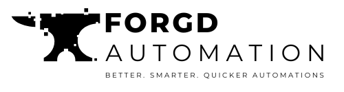 forgd automation logo in black narrow version